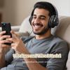 KVIDIO Беспроводные накладные наушники Bluetooth 5.4 65 часов воспроизведения 40-мм HD-драйвер Встроенный микрофон Проводное и беспроводное подключение Звукоизолирующие Закрытого типа Черный