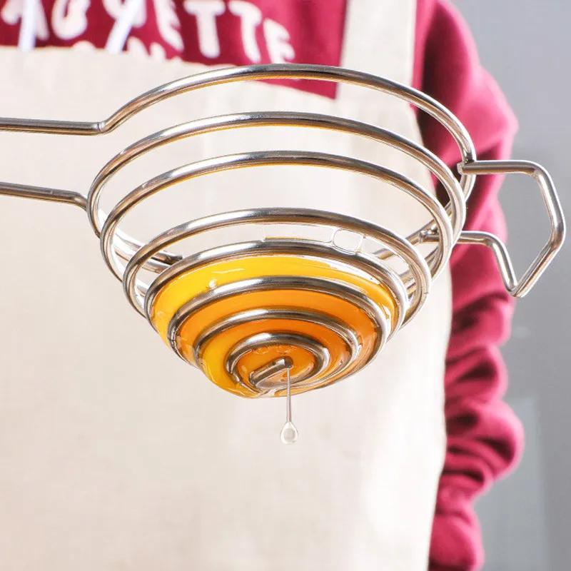 Разделитель желтка, кухонный инструмент, сепаратор яичного белка, кухонные гаджеты из нержавеющей стали, воронка, инструменты для приготовления торта с длинной ручкой TLY036