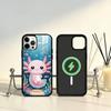 Cartoon Cute Axolotl Phone Case For iPhone17,16,15,14,13,12,11 Plus,Pro Max Magnetic For Magsafe Wireless Charging