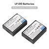 LP-E10 Battery Charger 2-slot with LED Indicators   2pcs LP-E10 Batteries 7.4V 2200mAh with USB