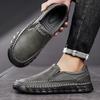 Мужская повседневная кожаная обувь, мокасины ручной работы, прогулочная обувь на плоской подошве, обувь для вождения на мягкой подошве