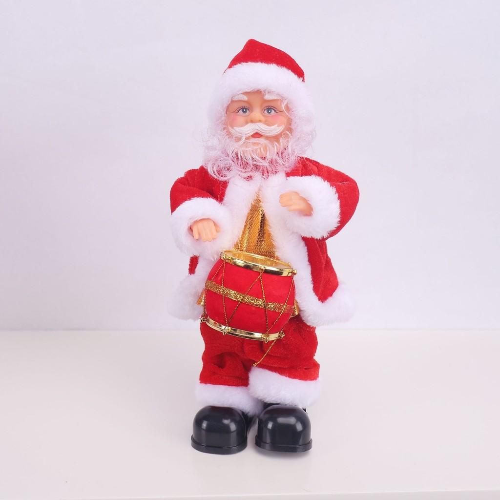 Рождественский подарок Электрический Санта Клаус Гитара Музыкальное украшение с саксофоном и барабанами для праздничного декора
