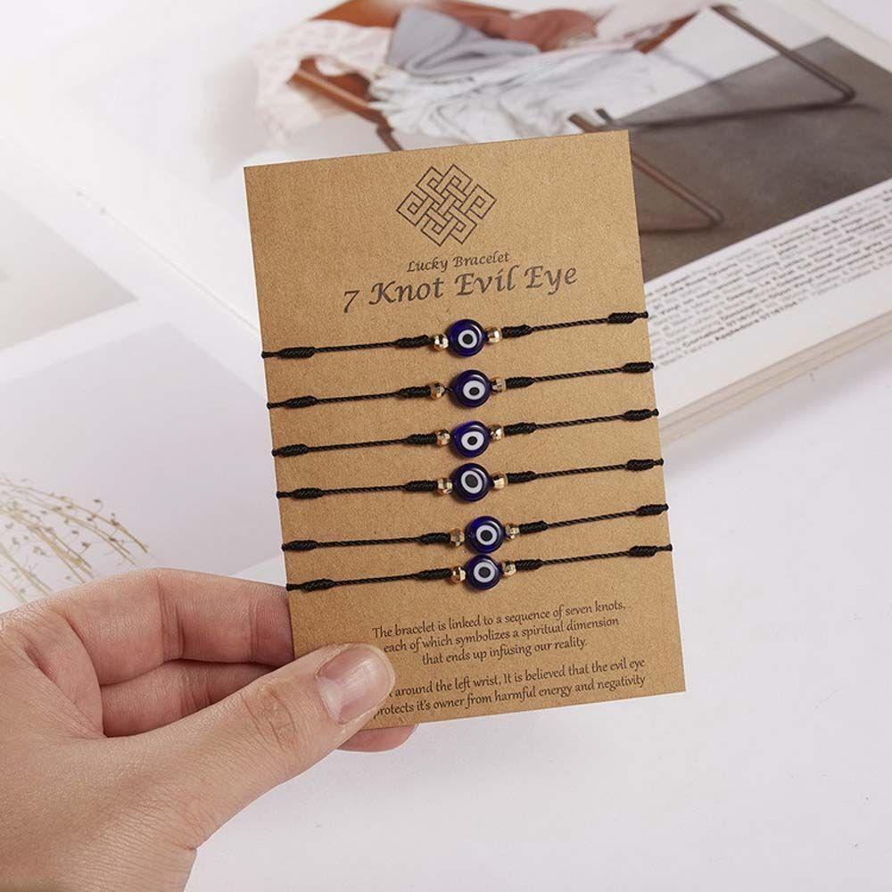 Fashion Jewelry Lovers Braided Hand Ropes Couple Bracelets Hand-woven Bracelets Blue Eye Bracelets