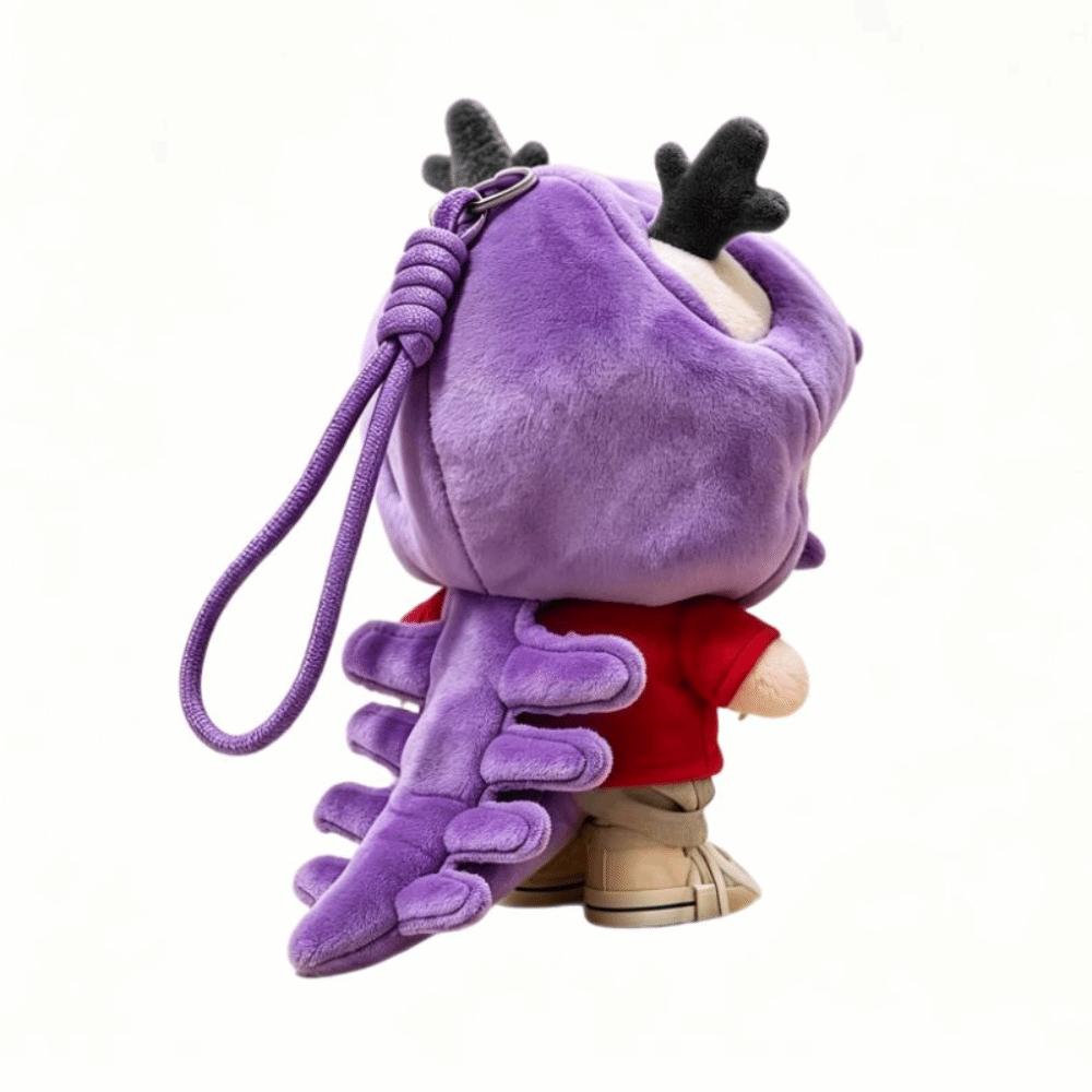 Creative Dinosaur Skeleton Plush Pendant Bag Hanging Charm Plush Hoodie Keychain Doll Accessories