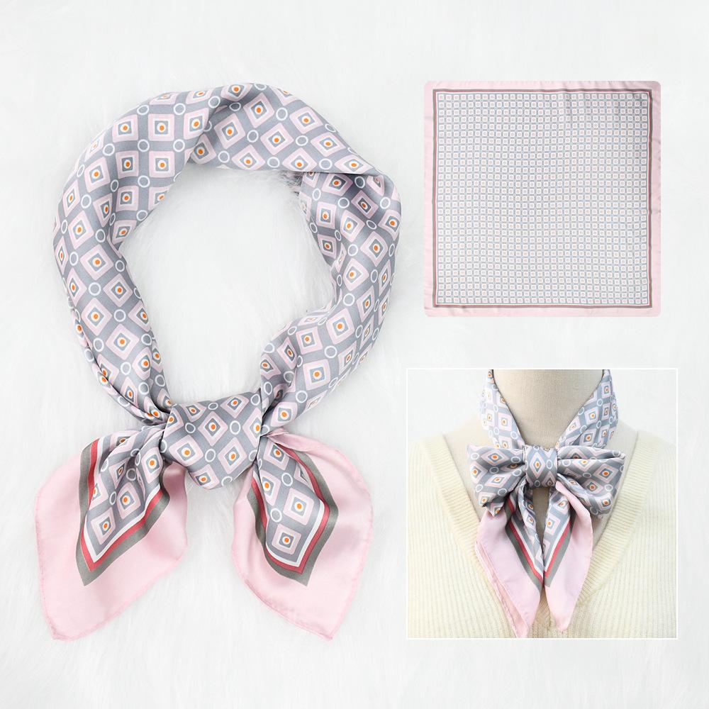 Женский новый модный шелковый шарф с имитацией атмосферы, защитный шарф для шеи, весна, лето, осень, квадратный шарф