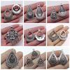 15 Pieces Antique Bronze Color 22X18mm Triangular Porous Earring Connector Charm For Making Jewelry Jewellery