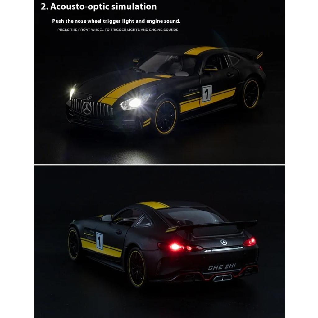 1/24 Scale Simulation Mercedes Benz GT AMG Alloy Sports Car Diecast Model Decorative Trendy Ornaments for Friend Gift Collection