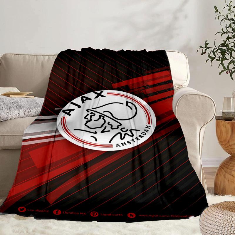 AFC Ajax Emblem Design Portable Blanket/Soft Blanket Bedding Blanket Suitable for Travel Camping Living Rooms Offices Sofas Fan Gifts