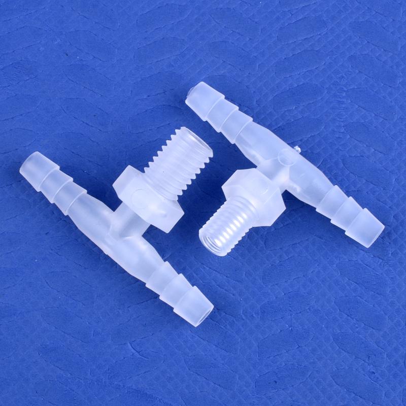 10Pcs/lot M6~M12 Male Thread Tee Connector 2~10mm 3-Ways Connectors Aquarium Tank Hose Pagoda Joints Air Pump Adapter Garden Water Pipe Joint