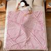 Fashion Art Monstera Leaf Nude Flannel Soft Warm Plush Blanket For Sofa Living Room Pet Hogar Bedroom Gift Home Car Portable