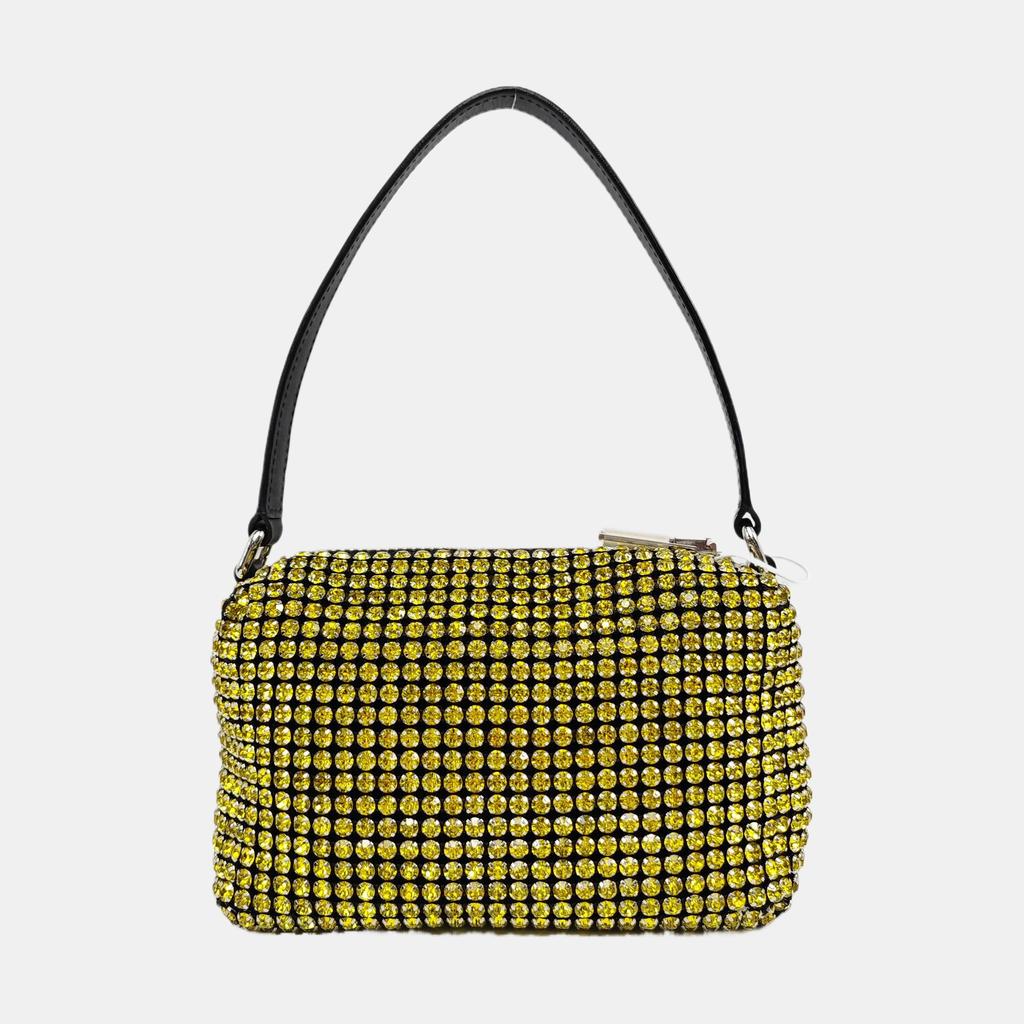 [Pre-Owned] Heirloom Bag With Engraved Contrasting Brand Logo And Rhinestone Decoration - Excellent #1RPB66B