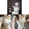 T Shirt With Lace Butterfly Bow Summer Womens White Oversize Designer Cotton