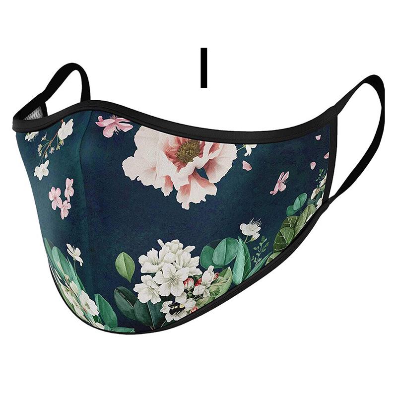 12 цветов Хэллоуин 3D печатная маска многоразовая рот-муфель Экологическая мода Спорт на открытом воздухе