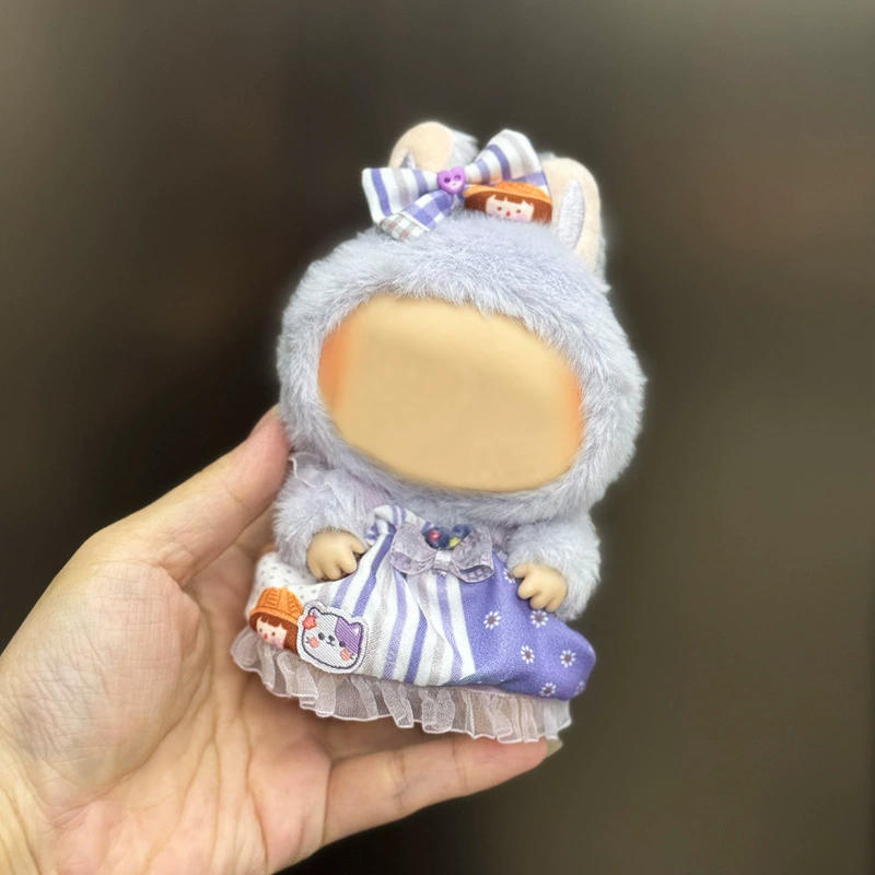 2025 New Labubu Clothes Outfit Accessories for Universal 17cm V2 V1 Plush Idol Doll's Clothing Leisure Trend Doll