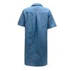 Women's Fashion Short Sleeve Pocket Solid Color Casual Denim Dress