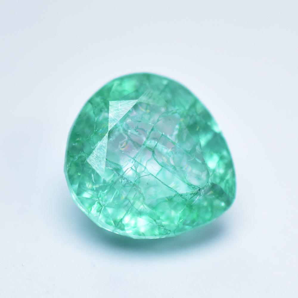 Natural Green Emerald Loose Gemstone 11x10mm Pear Cut for Loved Ones for Jewelry Making and Crafts