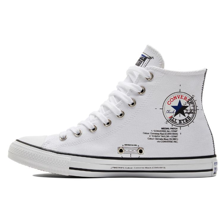 Converse All Star Comfortable Daily High Top Canvas Shoes Unisex Sneakers White Black A01587C