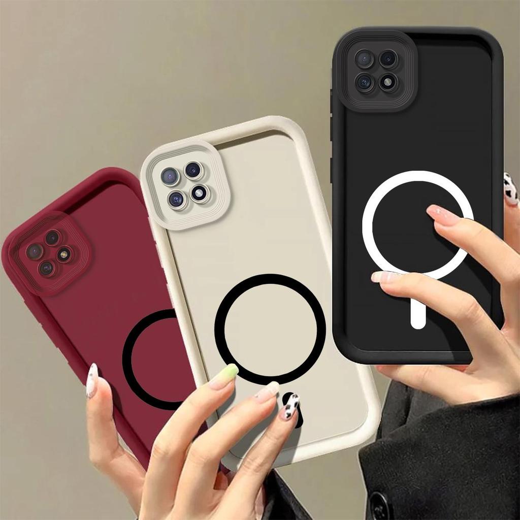 Мягкий чехол из ТПУ в цвете Моранди для OPPO A73 5G с железным кольцом для магнитных аксессуаров, противоударная крышка