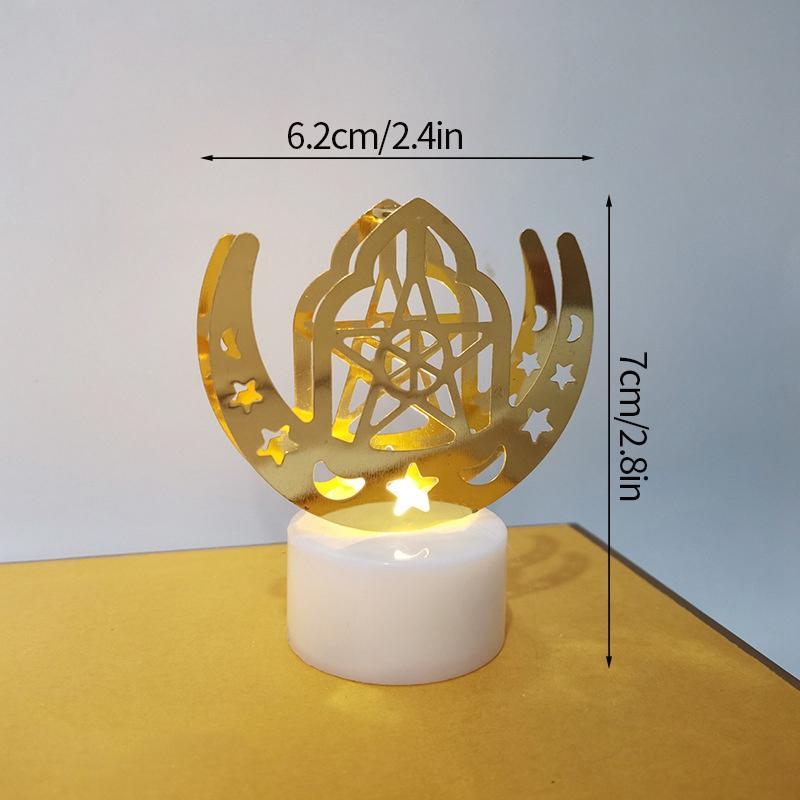 Ид Рамадан свеча светодиодный ночник Ид мусульманская вечеринка Декор аксессуары мусульманский фестиваль вечеринка декор Луна лампа Рамадан Декор