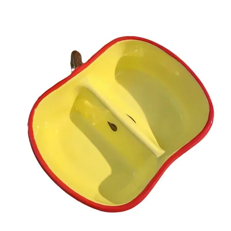 Милые мультяшные керамические тарелки, забавные тарелки в форме фруктов, бытовая тарелка для закусок для свадьбы, роскошная сервировочная тарелка для соуса и приправ, маленькая тарелка