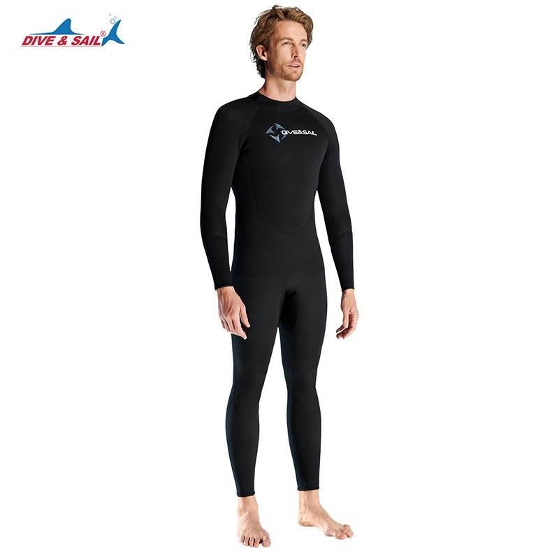 Diving Suit 1.5MM Long-sleeved One-piece Men's Large Size Warm Cold-proof Snorkeling Surfing Swimsuit