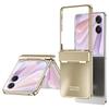 For Honor Magic V Flip 2 Case Electroplating Hard PC Protective Phone Cover with Screen Protector
