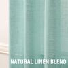 Простые полупрозрачные шторы из натуральной льняной смеси, карнизы для штор, пара декоративных штор для гостиной и спальни