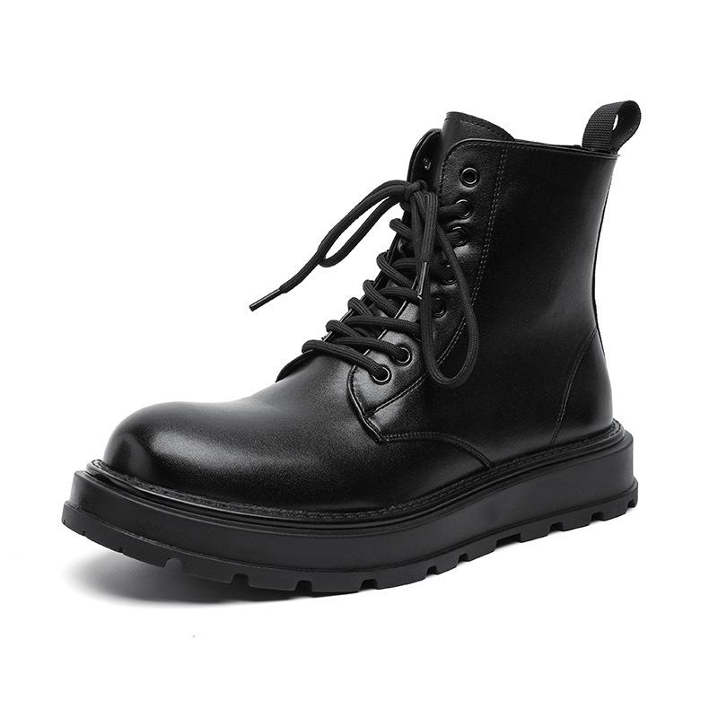 Ботинки Мартин мужские в британском стиле новые универсальные кожаные ботинки на высокой платформе средней высоты, рабочие ботинки 22727-R