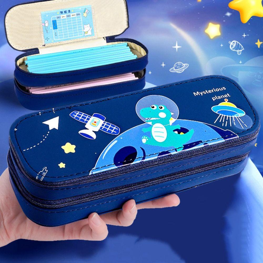 Многофункциональный ящик для хранения, портативный ящик для канцелярских принадлежностей, прочный пенал для школьных принадлежностей