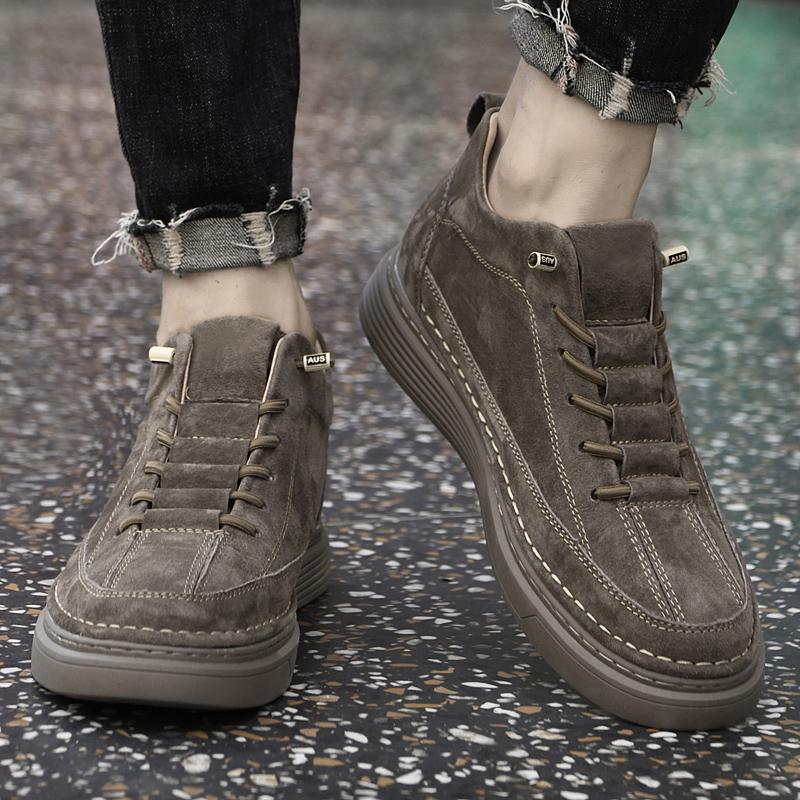 Модная весна/осень мужская обувь из натуральной кожи для скейтбординга, дышащая, удобная обувь для отдыха на природе, брендовая повседневная, трендовая спортивная обувь для скейтбординга