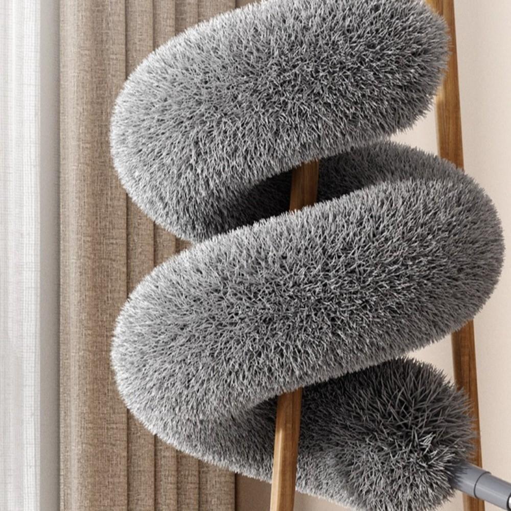 Stainless Steel Handle Flexible Bendable Duster Telescopic Design Microfiber Duster  Household Use
