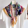 Design Gorgeous Saddle Brand Square Scarf Woman New Silk Scarf Women Bandana Luxury Headband Hijab Foulard Neckerchief
