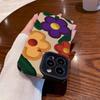 Модный силиконовый кожаный чехол с большим цветком для iPhone 14 13 12 11 16 15 Pro Max Plus Mini X XS XR 7 8, мягкий противоударный чехол с полным покрытием