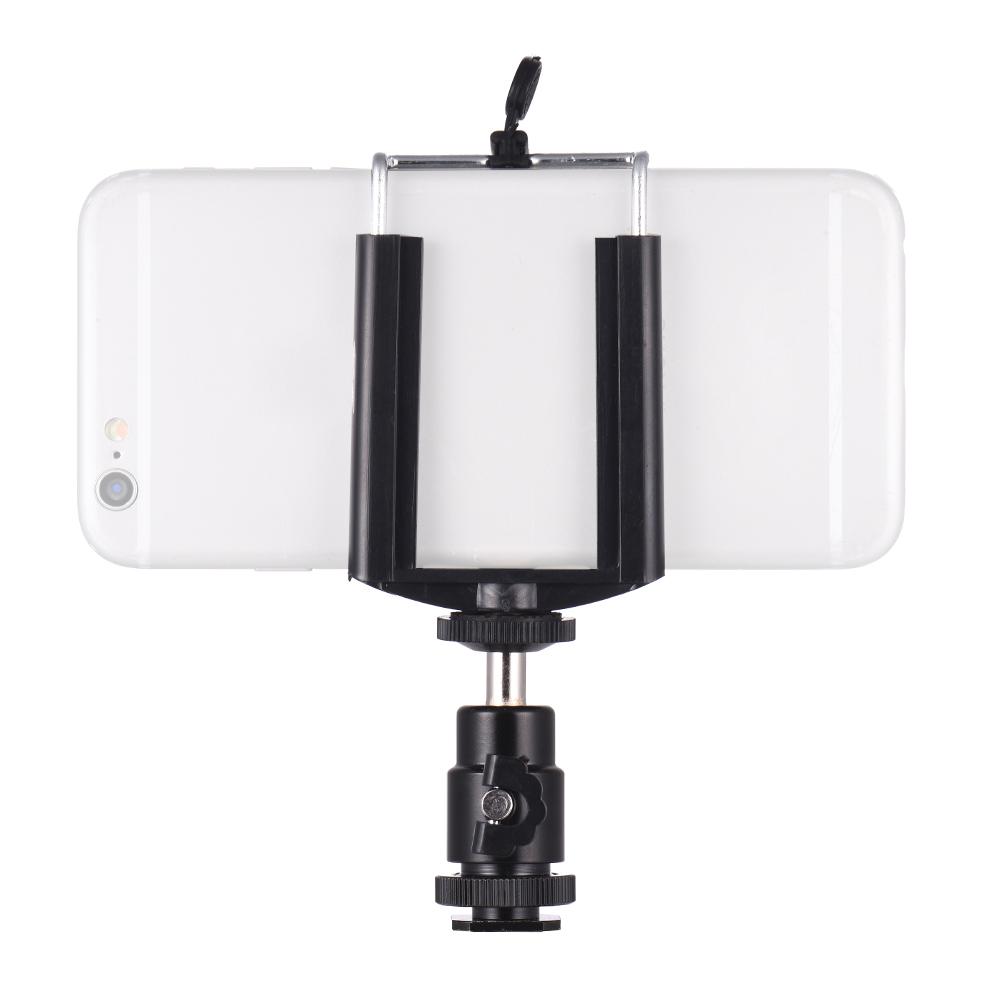 Adjustable Phone Holder Clip + Mini Ball Head with 1 4 Inch Screw Mounts for Canon Nikon Sony DSLR ILDC Mini DV Monitor