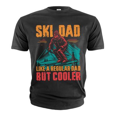 Мужская футболка Ski Dad Футболка Лыжный папа День отца Рождество Отцы катаются на лыжах подарок