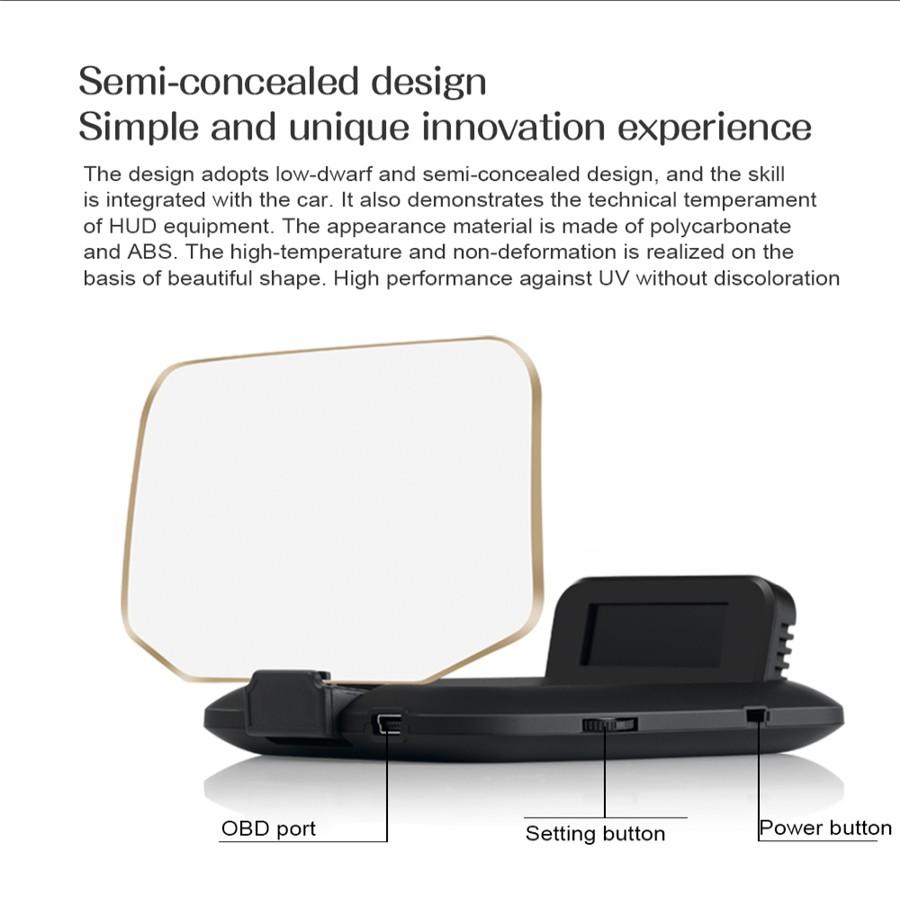 Зеркало Head Up Display OBD2 GPS Автомобильный проектор скорости спидометр с навигацией