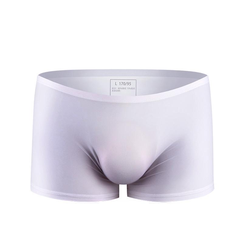 Мужские летние ультратонкие прозрачные трусы-боксеры Ice Silk 3D Punching