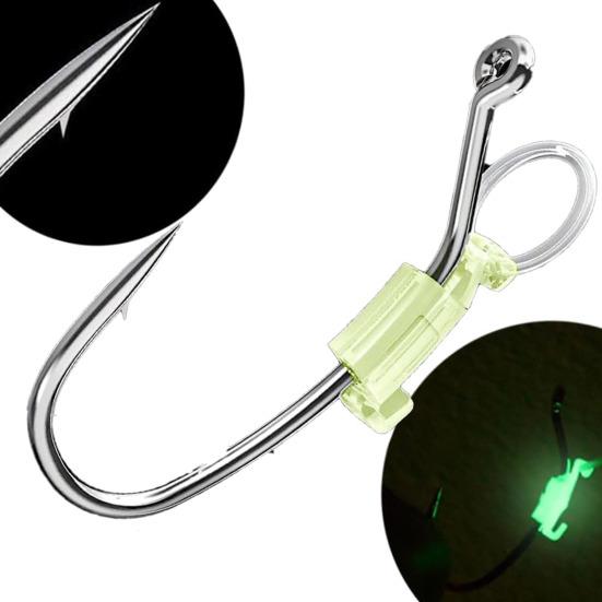 10/20/30Pcs Luminous Live Shrimp Fixing Hook Heavy Duty Metal Barbed Fishhook Freshwater Saltwater Catfish Bass Fishing Hook Fishing Accessories