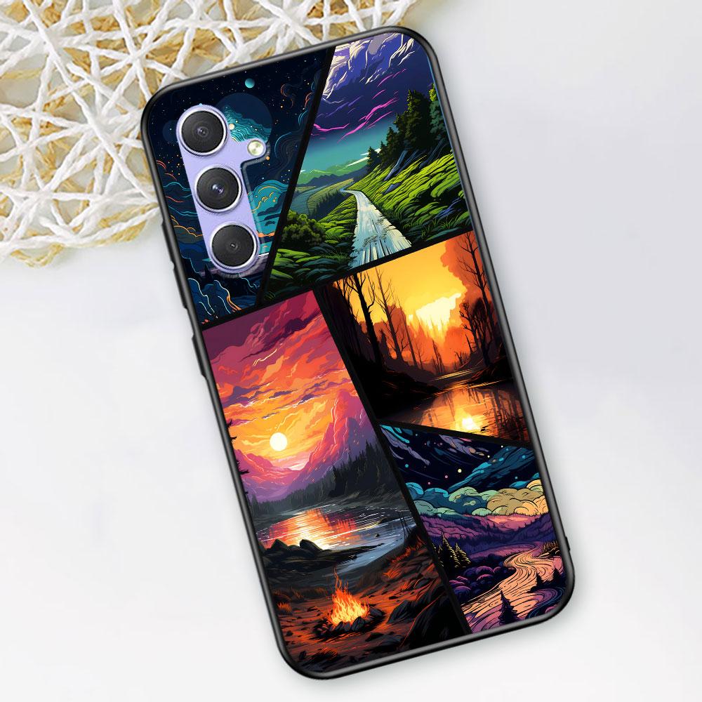 Чехол с пейзажем и горами для Samsung Galaxy A51 A53 A54 A31 A52 A12 A13 A21s A22 A32 A11 A22 A33 A41 A52s A73 A14 TPU Чехол для телефона