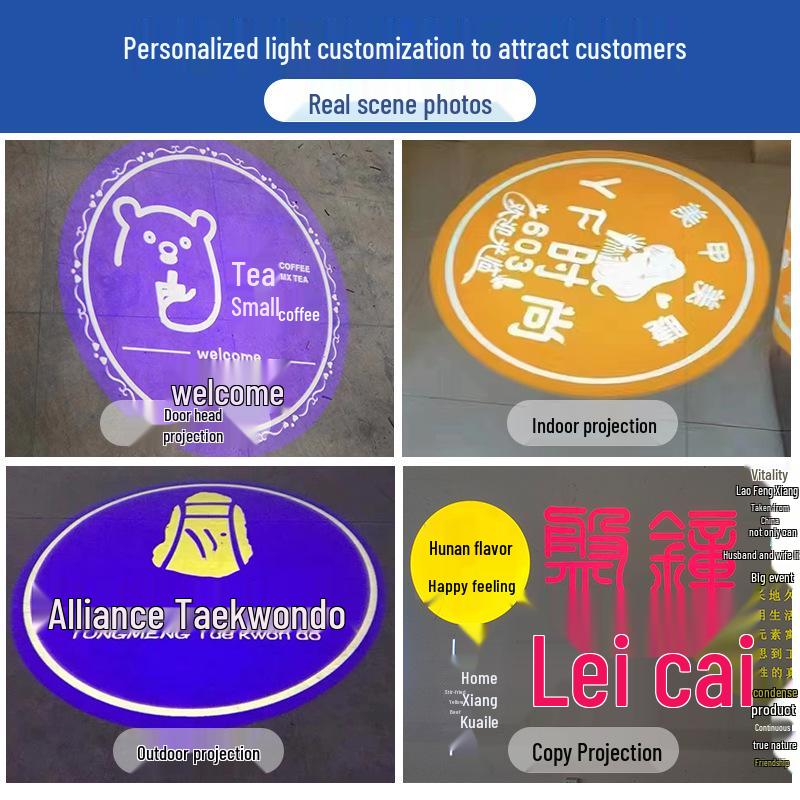 Светодиодный проектор вращающегося логотипа для наружных вывесок магазинов