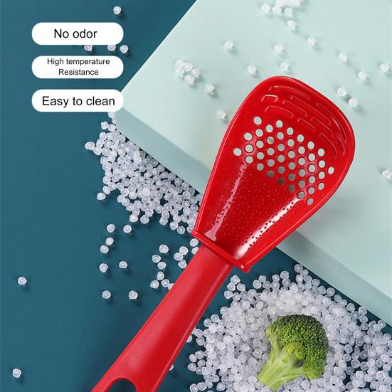 Совок для пресса для чеснока, многофункциональная термостойкая полипропиленовая пластиковая легкая шумовка, кухонная лопатка с прорезями