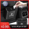 PET1 For VOLKSWAGEN VW 2025 Hot Car Trash Can Storage Box Vehicle Multifunctional Garbage Dust Case For Volkswagen VW Golf 4 R Rline