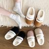 Хлопковые тапочки женские осенне-зимние домашние комнатные тапочки для пары на толстой подошве домашние нескользящие теплые для улицы тапочки Майяр