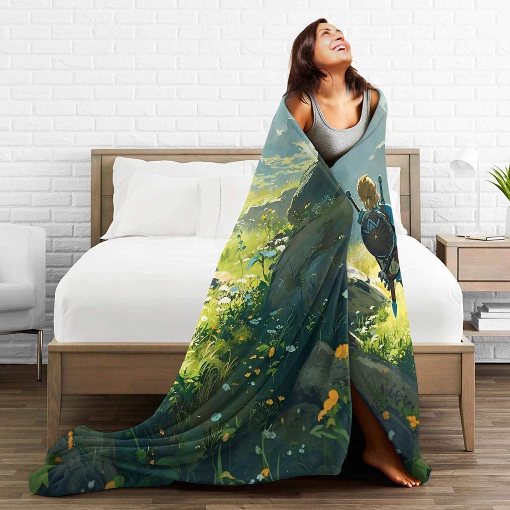 Anime Game Z-Zeldas Blankets Velvet Ultra-Soft Throw Blanket for Car Sofa Couch Bedspread