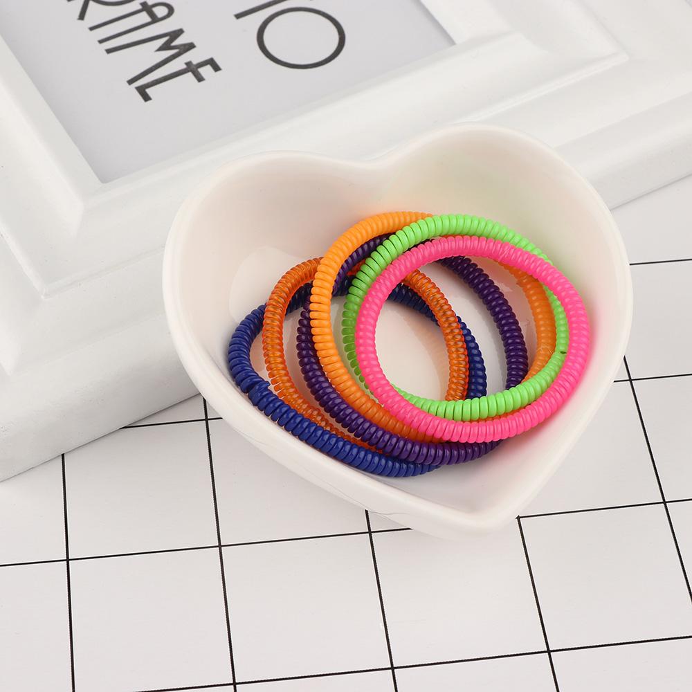 20pcs Women Super Thin Girls Telephone Wire Rubber Hair Ropes Ponytail Holder
