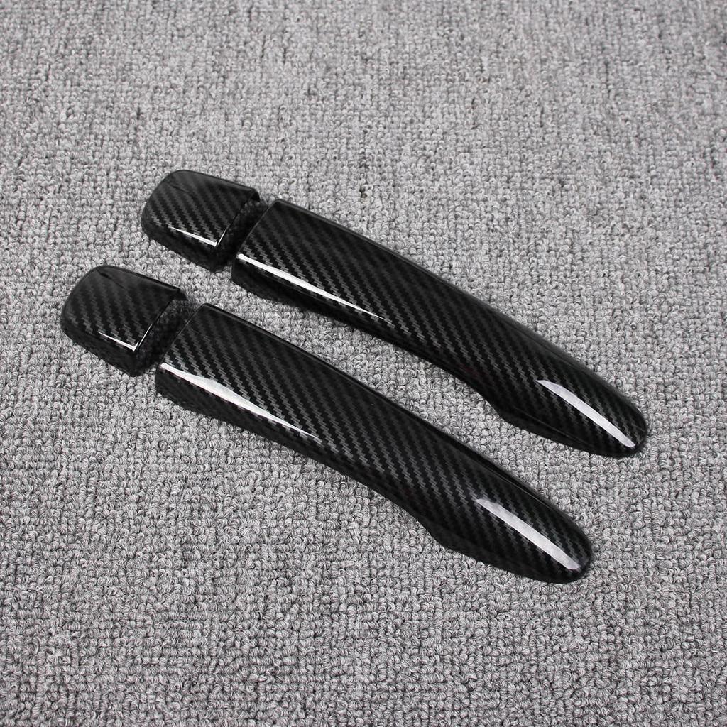 RUIQ Nissan KICKS P15 Внешняя крышка наружной дверной ручки Ручка полного типа Nissan KICKS Эксклюзивный дизайн Кнопка ввода ключа Углеродное волокно черного цвета