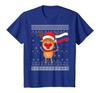 Merry Christmas Russian Flag Reindeer Ugly Christmas Sweater TShirt 100 Cotton ONeck Summer Short Sleeve Casual Mens Tshirt