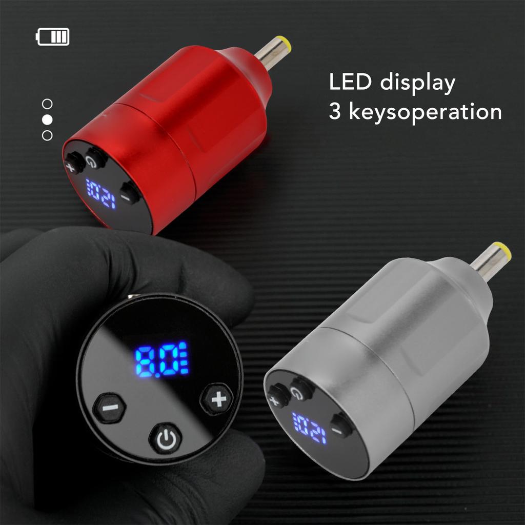 Беспроводной блок питания для тату DC интерфейс емкость 1300 мАч светодиодный экран алюминиевый сплав USB Type C аккумулятор для тату-машинки