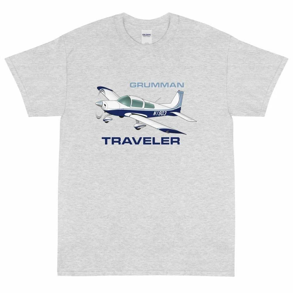 Футболка с изображением самолета Grumman Traveler - Персонализированная с вашим номером N#