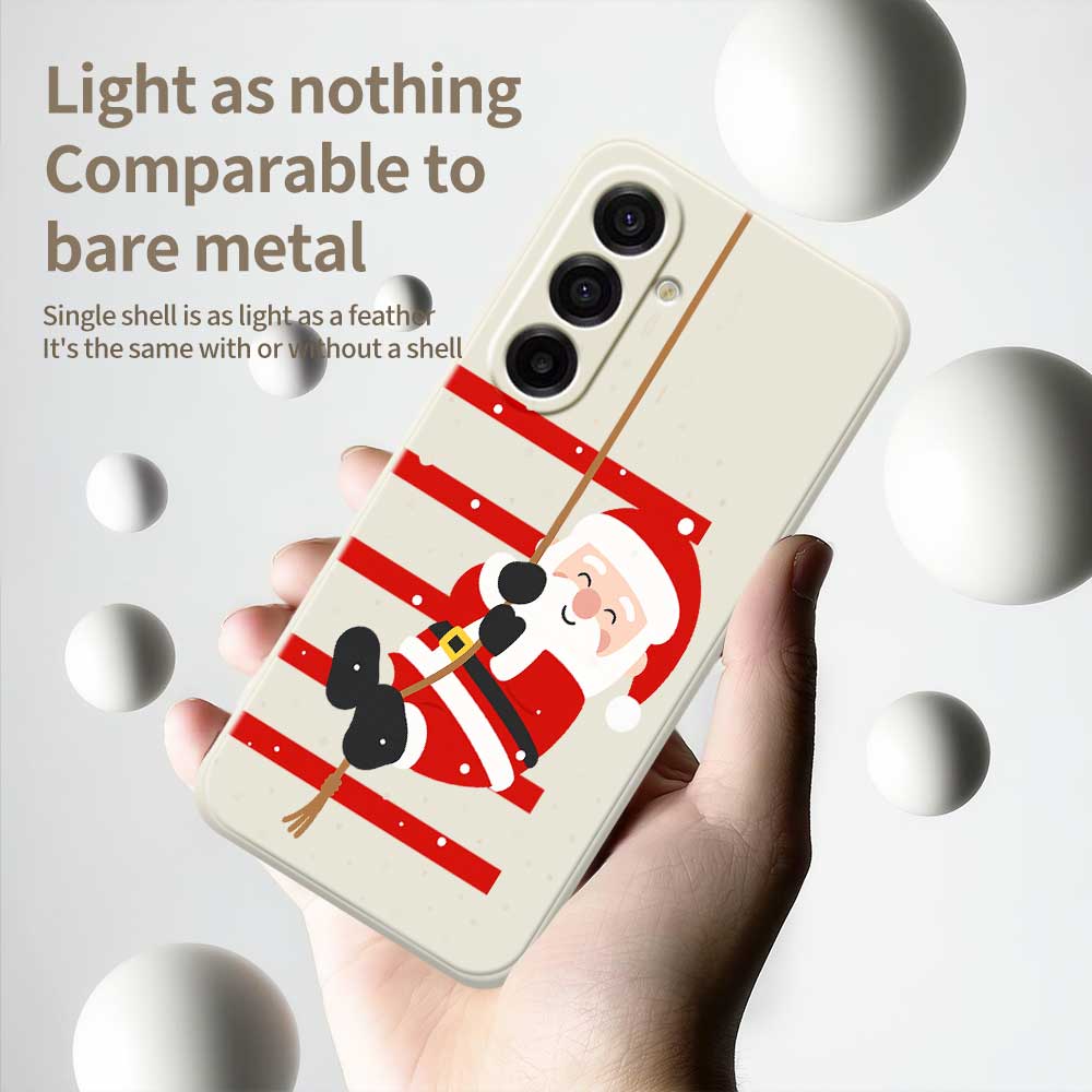 For Samsung Galaxy A17 5G Case Santa Claus Pattern Printing Straight Edge TPU Phone Back Cover